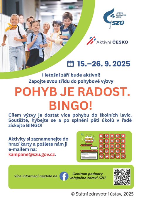 Pohybová výzva nejen pro školy „Pohyb je radost. BINGO!“ 1 G0ePFuNWQAAChMX